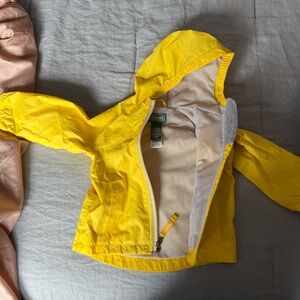 Yellow Kids Hooded Rain Jacket
